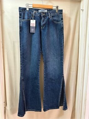 Mavi Lara Asymmetric Slit Flared Jeans NWT Women’s Size 10 Canada 28x32 Y2K